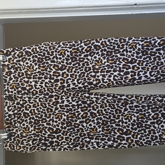 J.Crew Snow Leopard Print Slim Ankle Pants 0 High Rise Preppy Animal Trousers - Picture 9 of 16
